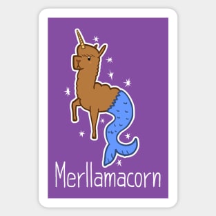 Merllamacorn - Mermaid, Llama and Unicorn. Sticker